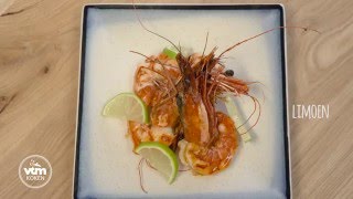 Gambas met koriander en limoen  Kommati  VTM Koken  Mijn Popuprestaurant 2016 [upl. by Ijan207]