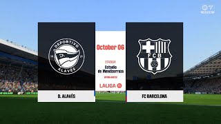 Alaves vs FC Barcelona  La Liga  6th October 2024 Full Match 4K  FC 25 [upl. by Inajar]