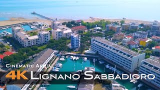 LIGNANO SABBIADORO 🇮🇹 4K Drone Aerial Friuli Venezia Giulia ITALY [upl. by Boak]