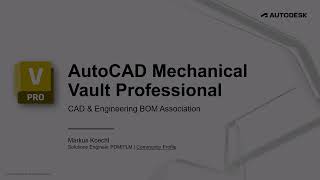 AutoCAD Mechanical  Vault Professional [upl. by Ettedo215]