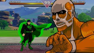 Superman VS Colossal Titan  Mugen Fight [upl. by Swec]