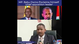 Babu Owino Stands with the People declares himself the Chief Opposition Leader [upl. by Bencion]