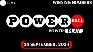 Powerball Lottery Drawing for Sep 25 2024  Live Winning Numbers amp Results [upl. by Llennaj]