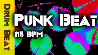 Punk Drum Beat  Backing Track 115 BPM  JimDooleynet [upl. by Airtemed117]