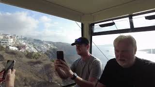 Santorini Cable car to Fira Old port [upl. by Datnow]