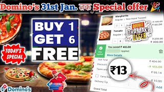 Buy 1 pizza amp Get 6 pizza🆓🆓🆓🥳Dominos pizza offerDominos pizza offers for todaydominos coupon co [upl. by Savanna82]