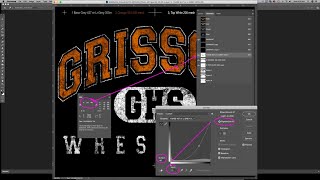 How to color separate a screen print using a 3 color distressed design using Photoshop [upl. by Jaquiss]