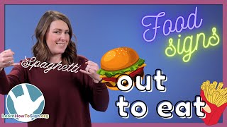 Learn Food Signs in ASL  Out to Eat Signs  Pt 3 [upl. by Cynthla]