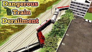 Train Derailment with Goods Train  Two Trains on Same Track  Train Simulator Classic 2024 [upl. by Botzow]