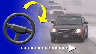 How to correct a slide on an icy road and how to prevent them  Winter driving education [upl. by Gerstner]