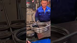 Manufacturing process of large steel spring [upl. by Yddub]