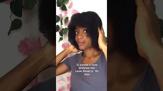 Heatless hair straightening diy hairstyle hairtutorial hair naturalhair threading heatless [upl. by Radu]