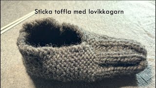 Sticka tofflor med lovikkagarn [upl. by Scarlet]