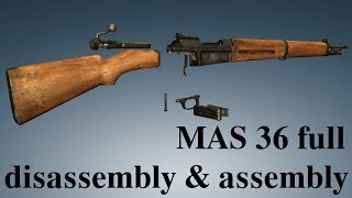 MAS 36 full disassembly amp assembly [upl. by Ydisac929]