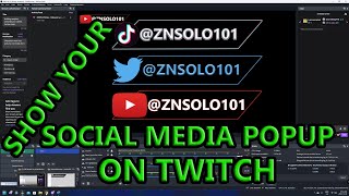 Social media popup obs overlay using StreamElements [upl. by Seravat]