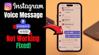 Instagram Voice Message Not Playing or Working Fixed in 6 Easy Ways [upl. by Sucitivel380]