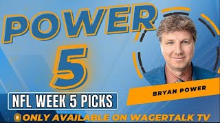 Sunday NFL Week 5 Picks Predictions and Best Bets  Power 5 for October 5 2024 [upl. by Yahsel]