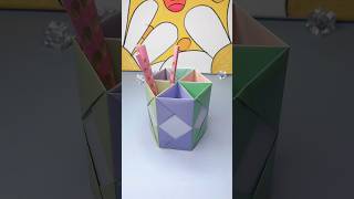 How to make pen and pencil stand with paper diy penholder craft easy paper craft ideas penholder [upl. by Sami]