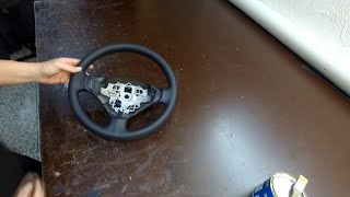 Steering Wheel Cover How To Restore Steering Wheel Peugeot Citroen [upl. by Alaik260]