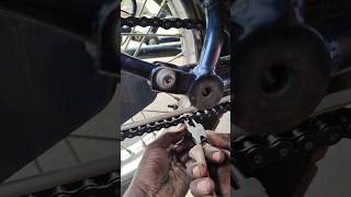 Royal Enfield chain master link replacement prosess easy solution trick Veerumechanic Telugu shorts [upl. by Watson]