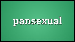 Pansexual Meaning [upl. by Linders]