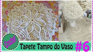 Tapete Tampo Vaso  Jogo de Banheiro em Crochet com Barbante 6 [upl. by Uehttam]