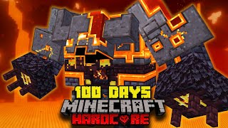 100 Days in the Nightmare Nether in Hardcore Minecraft [upl. by Sadoc]