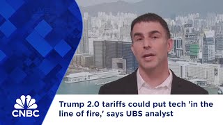 Trump 20 tariffs could put tech in the line of fire says UBS analyst [upl. by Naihs924]