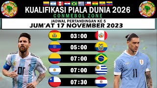 Jadwal Kualifikasi Piala Dunia 2026 Zona Conmebol Round 5 [upl. by Oneg]