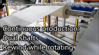 Slitter rewinder for single face corrugated roll slitting machine PIVAB [upl. by Ferris]