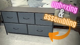 Unboxing amp Assembling the WLIVE 5 Drawer Dresser [upl. by Enelec549]