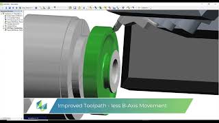 EDGECAM 2023 B Axis Contouring Cycle Smoothing [upl. by Nala]