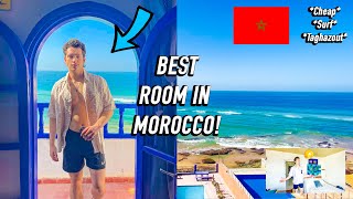 The BEST Room to Stay In Morocco Taghazout Cheap Balcony amp Surfing [upl. by Boelter]