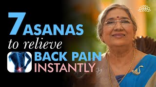 5 Minutes Yoga for Instant Back Pain Relief  Home Remedies  7 Best Back Pain Asanas [upl. by Aissat]