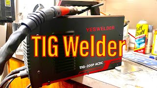 YesWelder TIG 200P ACDC Tig Welder Review  First Welds [upl. by Yenattirb]