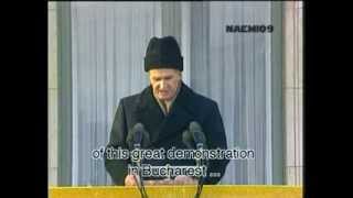 Nicolae Ceausescu LAST SPEECH [upl. by Ahsilahk]