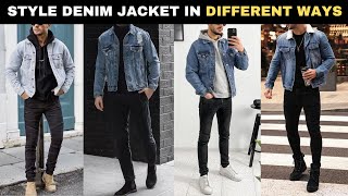 5 Cool Ways to Style a Denim Jacket in 2025  How to Style a Denim Jacket for Mens 2025 [upl. by Anel]