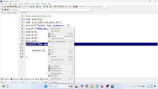 How to add subtract multiply and divide using c [upl. by Boony]