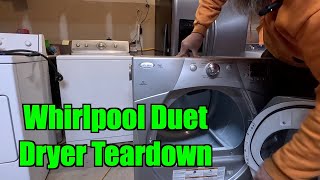 Whirlpool Dryer Teardown Clean Out [upl. by Marola758]