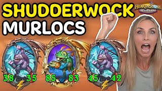 Shudderwock Murlocs RULES  Hearthstone Battlegrounds [upl. by Faye]