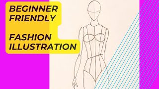 Croquis Drawing Tutorial 9 Heads Runway Walk Part 1 Front  From Stick Figure to Style Icon [upl. by Bensky]