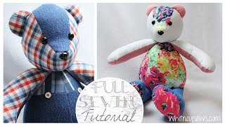 How to Sew a Memory Bear  Simplicity A2115 StepbyStep  Whitney Sews [upl. by Une]