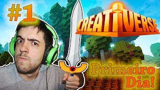 CREATIVERSE 1 O primeiro dia de aventura construindo a base PATIFARIA [upl. by Otreblide]