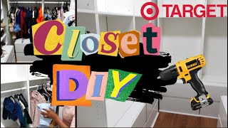 TARGET CLOSET BOOKCASE  DIY REMODEL  WATCH ME WORK [upl. by Adnesor17]