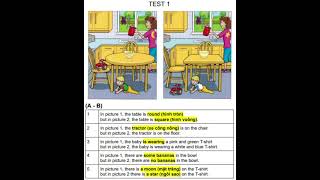 MOVERS 1 TEST 1 PART 1 FIND THE DIFFERENCES B [upl. by Gallenz]