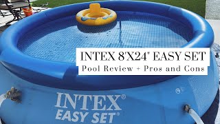 Intex 8x24 Easy Set Pool Review [upl. by Drofnas701]