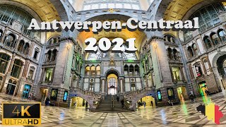 🇧🇪 Walking Tour AntwerpenCentraal Railway Station  Antwerp Belgium  4K Ultra HD 60 fps [upl. by Harmonia]