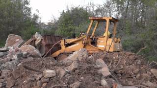 Fiat Allis FL10C Crawler Loader Pushing Concrete Pile HD [upl. by Neiv]