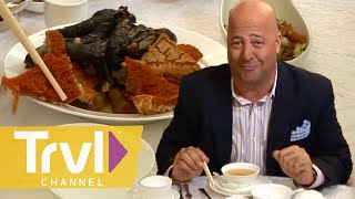 Eating StirFried Starfish in Guangzhou  Bizarre Foods with Andrew Zimmern  Travel Channel [upl. by Melise]