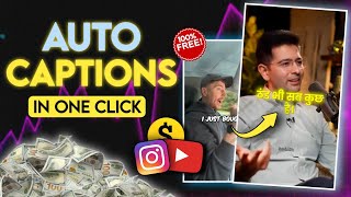 Best Free AI Captions Generator in One Click  Part 2 Free amp No Watermark  Viral Your reels ampShorts [upl. by Nahama]